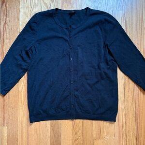 Talbots Classic Black Cardigan
